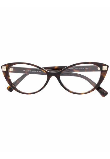 Valentino Eyewear cat eye glasses - Marrone