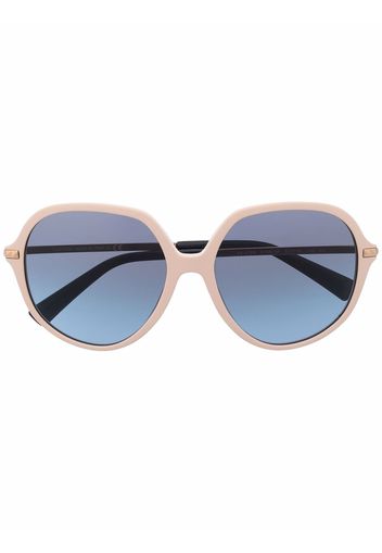 Valentino Eyewear Occhiali da sole ovali oversize - Toni neutri