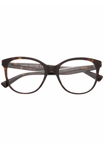 Valentino Eyewear Occhiali VLTN squadrati - Marrone