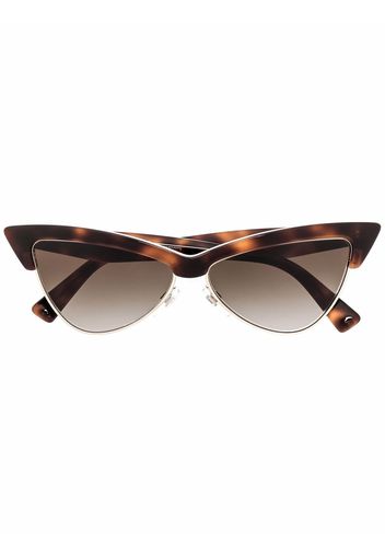 Valentino Eyewear Occhiali da sole cat-eye con effetto tartarugato - Marrone