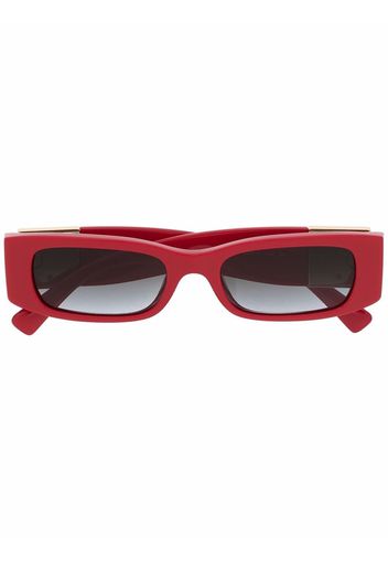 Valentino Eyewear Occhiali da sole rettangolari Roman Stud - Rosso