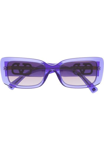 Valentino Eyewear Occhiali rettangolari VLogo - Viola