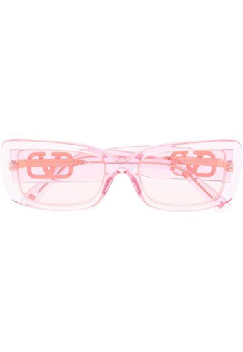 Valentino Eyewear VLogo rectangle-frame sunglasses - Rosa