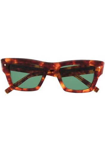 VALENTINO EYEWEAR Occhiali da sole squadrati Rockstud - Marrone