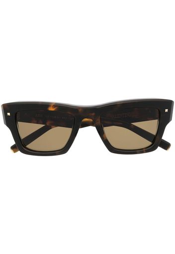 Valentino Eyewear Rockstud square-frame sunglasses - Marrone