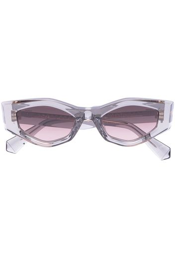 Valentino Eyewear Occhiali da sole Rockstud con montatura irregolare - Grigio