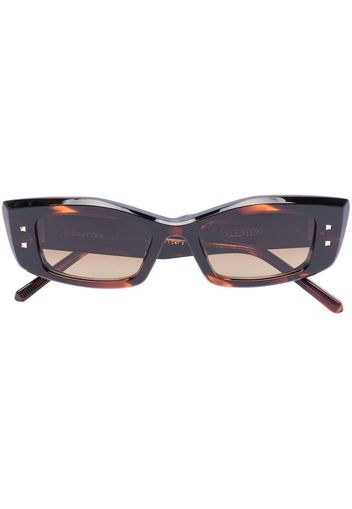 Valentino Eyewear Occhiali da sole squadrati - Marrone