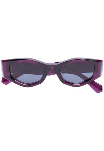 Valentino Eyewear Occhiali da sole Rockstud con montatura irregolare - Viola