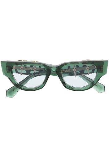 Valentino Eyewear Occhiali da sole cat-eye VLOGO - Verde