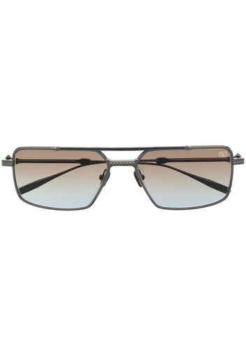 Valentino Eyewear Rockstud pilot-frame sunglasses - Nero