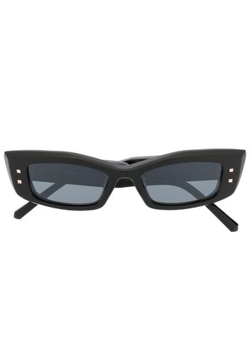 Valentino Eyewear Rockstud rectangle-frame sunglasses - Nero