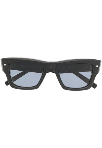 Valentino Eyewear Occhiali da sole squadrati Rockstud - Nero