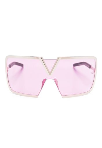 Valentino Eyewear VLogo curved sunglasses - Oro