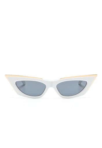 Valentino Eyewear logo-plaque cat-eye sunglasses - Bianco