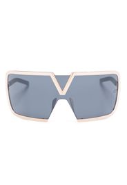 Valentino Eyewear V-Romask shield-frame sunglasses - Marrone