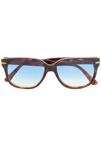 1990s tortoiseshell square gradient sunglasses