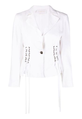 Valentino Pre-Owned 2000s lace-up detailing jacket - Bianco