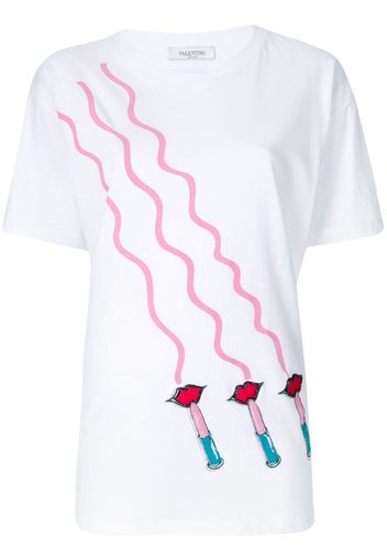 T-shirt con stampa Lipstick