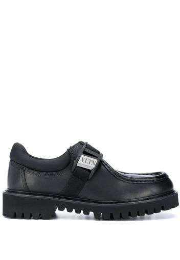 chunky loafers with logo buckle detail