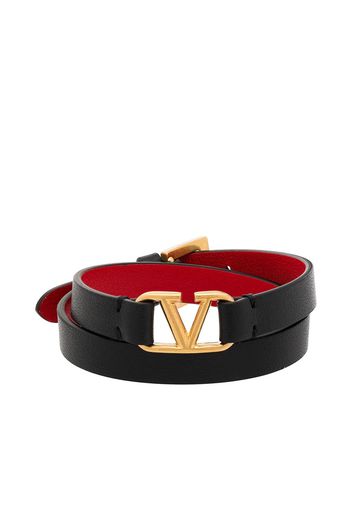 Valentino Garavani VLogo double-strap bracelet - Nero