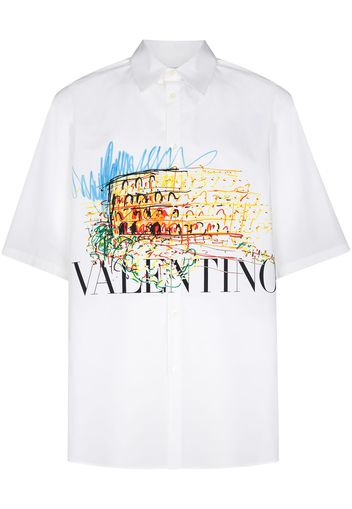 Valentino Roman Sketches print shirt - Bianco