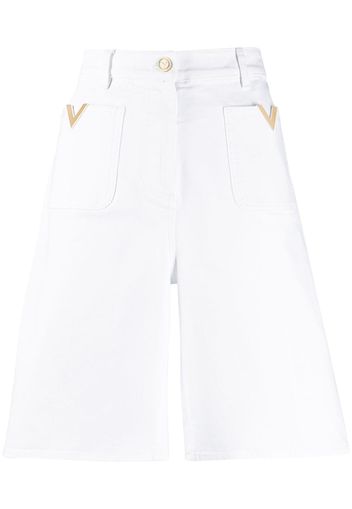 Valentino Shorts a vita alta VGOLD - Bianco