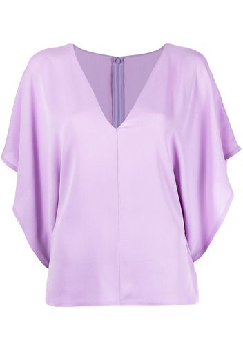 Valentino Georgette V-neck blouse - Viola