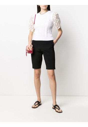 Valentino slim-fit wool-silk shorts - Nero