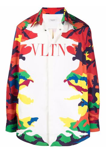 Valentino VLTN camouflage-print shirt - Bianco