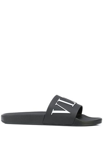 Valentino Garavani logo-print slides - Nero