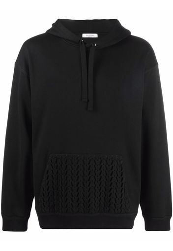 Valentino logo-jacquard hoodie - Nero