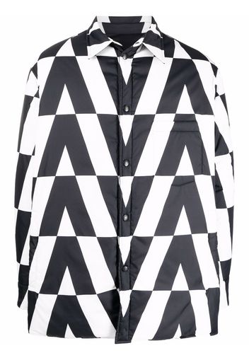 Valentino REVESIBILE SHIRT JACKET V OPTICAL - Nero