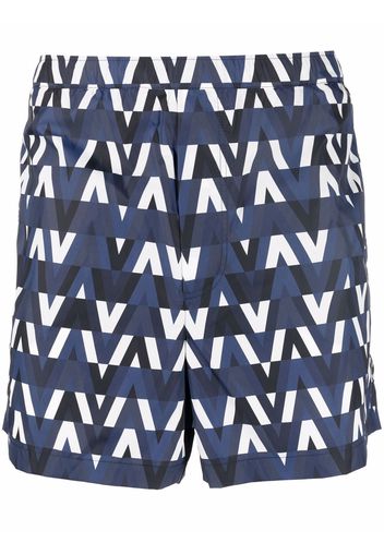 Valentino V pattern swimming shorts - Blu