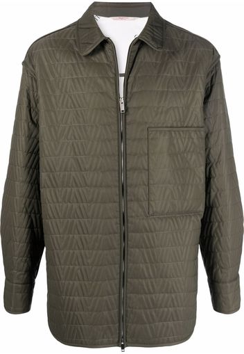 Valentino long-sleeved quilted overshirt - Verde