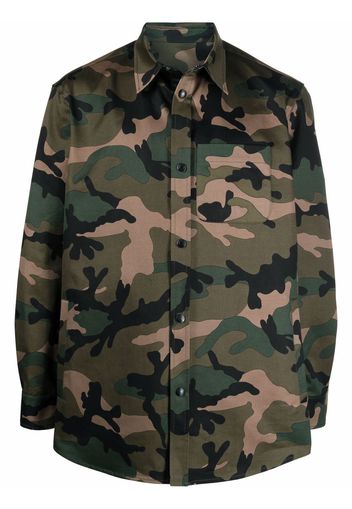 Valentino camouflage shirt jacket - Verde