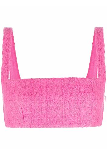 Valentino tweed cropped top - Rosa