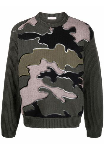 Valentino camouflage pattern jumper - Verde