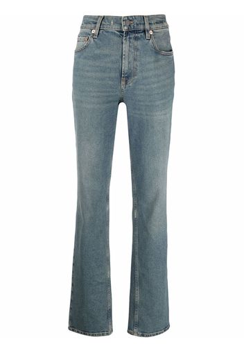 Valentino whiskering-effect straight-leg jeans - Blu