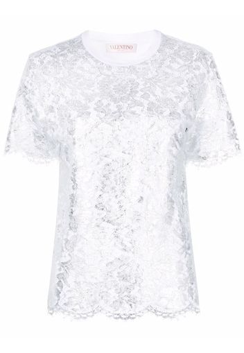 Valentino T-shirt Blossom Macramé - Bianco