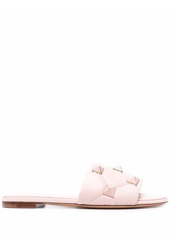 Valentino Garavani Roman Stud flat slide sandals - Rosa