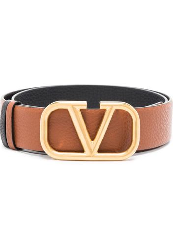 Valentino Garavani VLOGO reversible leather belt - Marrone