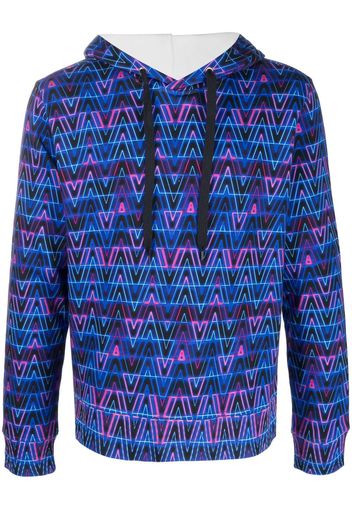 Valentino Optical Valentino print hoodie - Blu