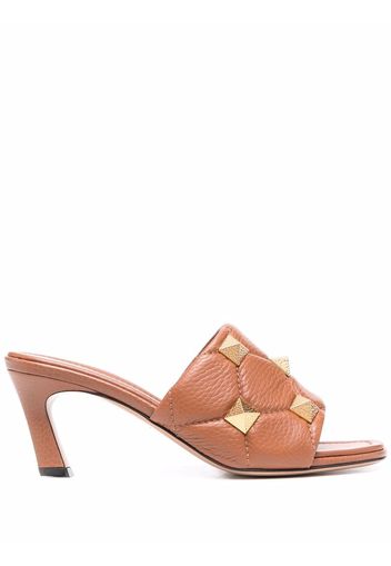 Valentino Garavani Roman Stud leather mules - Marrone