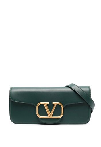 Valentino Garavani Borsa a spalla con placca logo - Verde