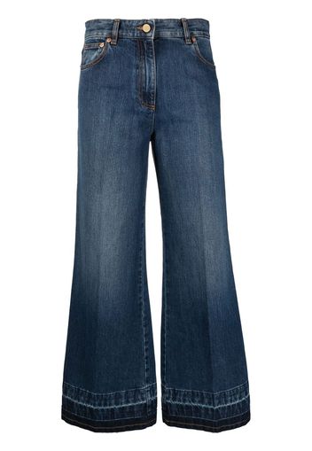 Valentino high-rise wide-leg jeans - Blu