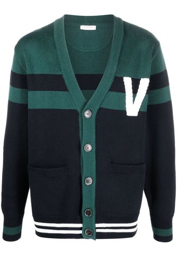 Valentino V-logo knitted cardigan - Verde