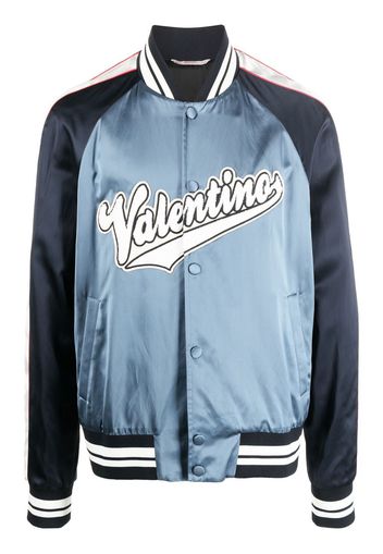 Valentino Bomber con logo - Blu