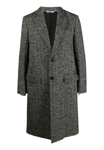 Valentino herringbone single-breasted coat - Nero