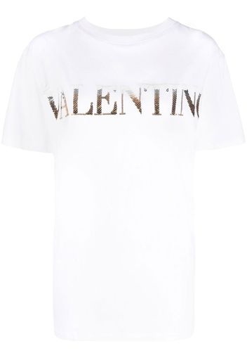 Valentino logo-print cotton T-shirt - Bianco