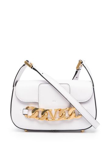 Valentino Garavani VLogo leather crossbody bag - Bianco